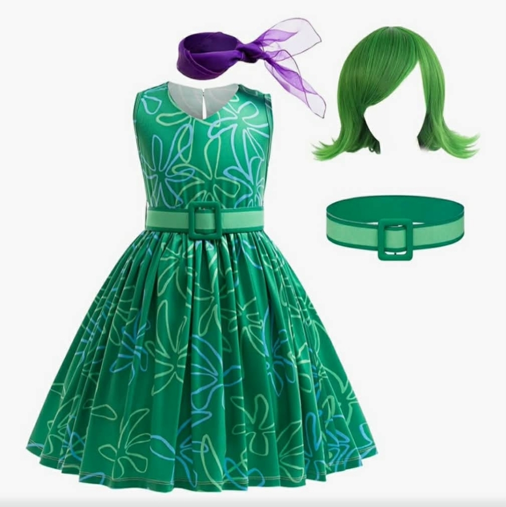 Disgust kid's inside out costume